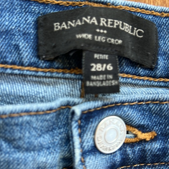 Banana Republic Wide Leg Crop jeans 28/6 womens petite - Picture 2 of 8